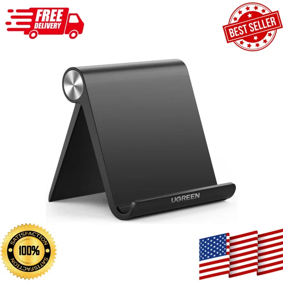 RHEA- Ugreen Tablet Stand Holder Adjustable Portable & Foldable, Black