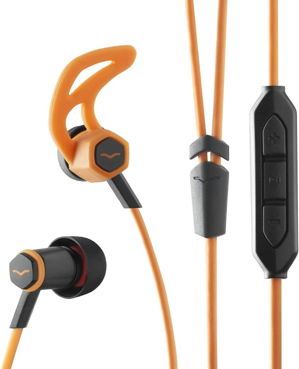 RHEA- V-Moda Frz-A-Orange Forza In-Ear Hybrid Sport Headphones W/In-Built Microphone