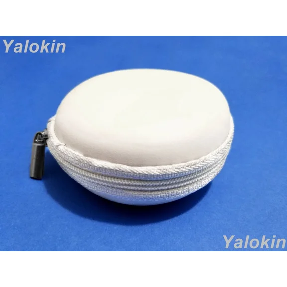 RHEA- White Protective Eva Leather Hard Travel Carrying Case For Earphones Bluetooths