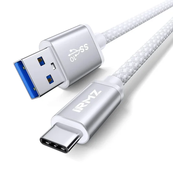 RHEA- White Usb C Data Cable, 3Ft 3.0 To C Cable 10Gbps High 3Ft,