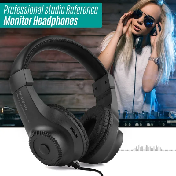 RHEA- Wired Stereo Monitor Headphones Over-Ear Headset 50Mm Driver For Recording Ckee