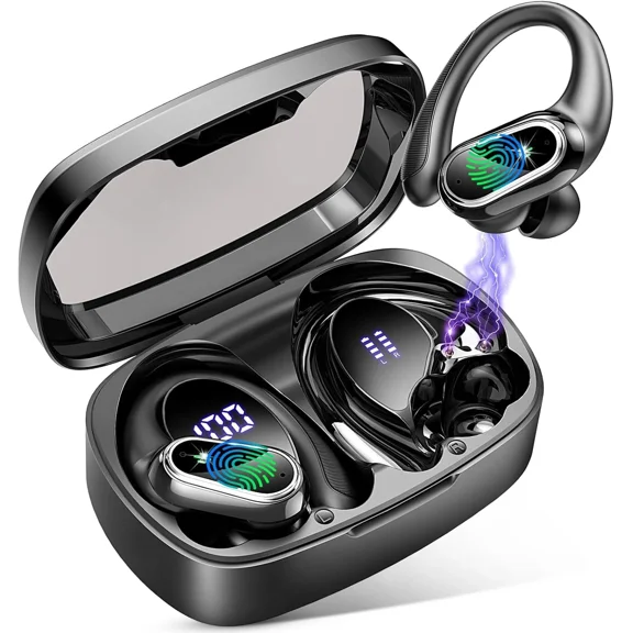 RHEA- Wireless Earbuds Bluetooth Headphone Sport, 50H Carbon Black