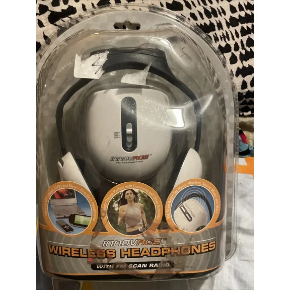 RHEA- Wireless Headphones With Fm Scan Radio Innovage 2007 Sealed New!!!