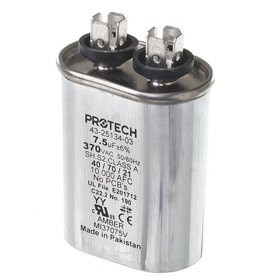 (Price/Each)Rheem Furnace Parts 43-25134-03 Capacitor - 7.5/370 Single Oval