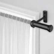 RHF 1 Inch Curtain Rods, Black Curtain Rods for Windows 144 to 168, Outdoor Curtain Rod for Patio, Wall Mount & Ceiling Mount, Adjustable Curtain Rod 144" to 168"