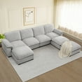 RHF 129" LShaped Modular Sectional Sofa,Free Combination Oversized
