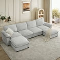 RHF 129" UShaped Modular Sectional Sofa,Free Combination Oversized