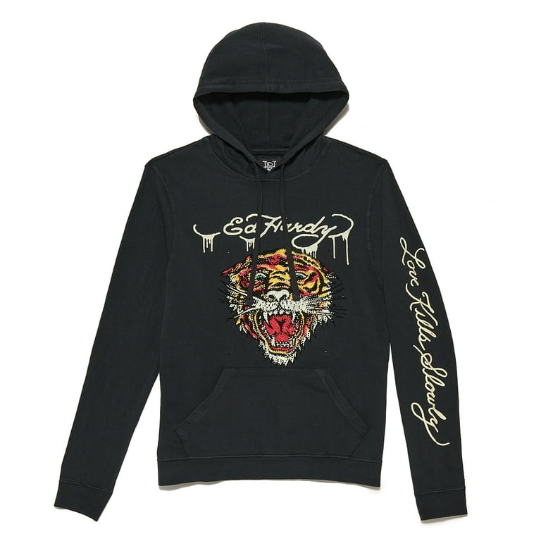 Ed hardy rhinestone hoodie hotsell