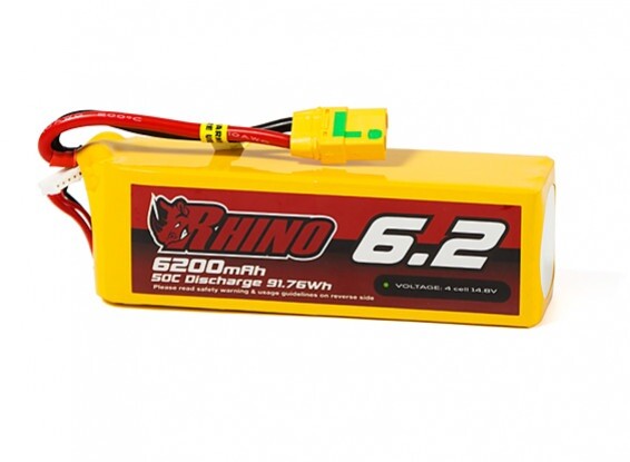 RHINO 6200mAh 4S 14.8V 50C LIPO BATTERY XT90 RC CAR TRUCK HELI BOAT PLANE