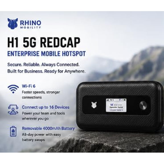 Mw International Ventures HS-RHN-H1-0C-004 Rhino H1- 5g Redcap Taa Hotspot