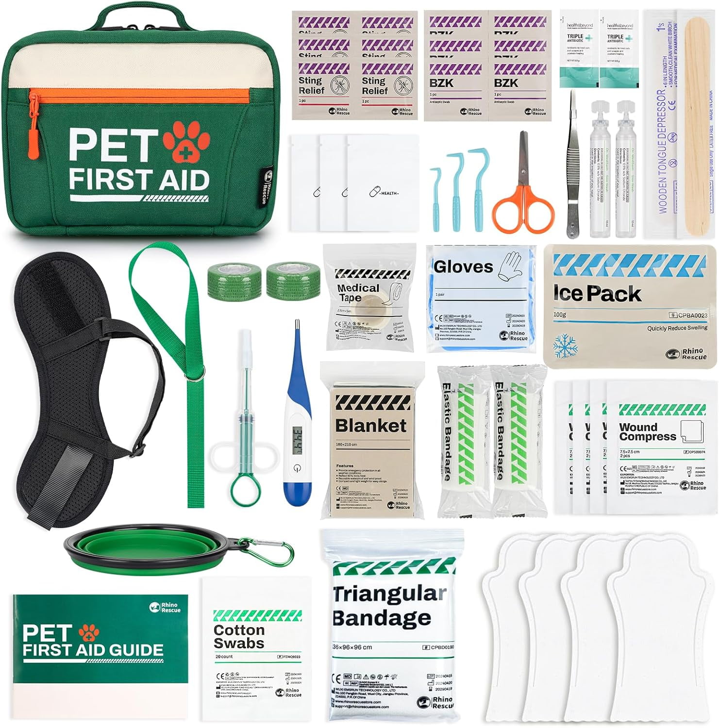 Emergency Supplies Rhino Rescue™ Pet First Aid Kit, Emergency