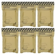 RHINO RESCUE Sterile Compressed Gauze, 4.5" x 4.1 yd, 6 Pack, First Aid Wound Care Bandage