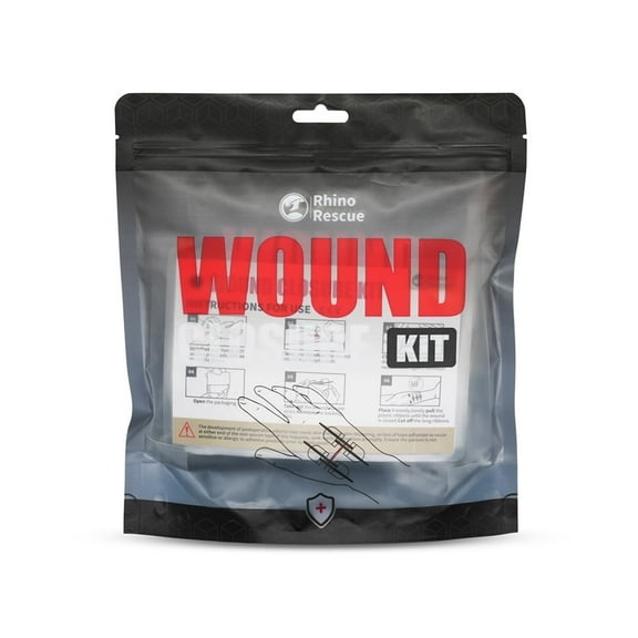 RHINO RESCUE Wound Closure Kit,6pcs with Dresssings,Wound Closure Strips,Stitch Zip Laceration Closure Kit for Cut Care