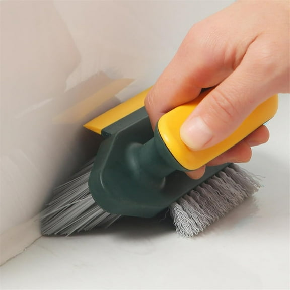 RHKT Crevice Cleaning Brush - Efficient Stain Removal, Multi-Functional Gap Scrub Brush with Ergonomic Handle for Bathroom, Shower, Kitchen,7.7*9.3cm,Grey,Plastic,1PC,Brush