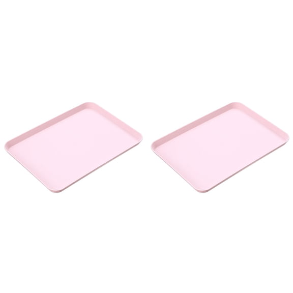 RHKT Plastic Fast Food Trays Bulk Colorful Restaurant Serving Trays Cafeteria Rectangular Plastic Serving Platter Grill for Kitchen Restaurant Coffee,PP,9.44×6.69 inch,2PC