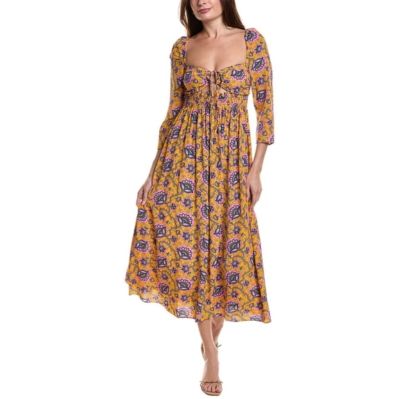 RHODE womens Phoenix Midi Dress, 4