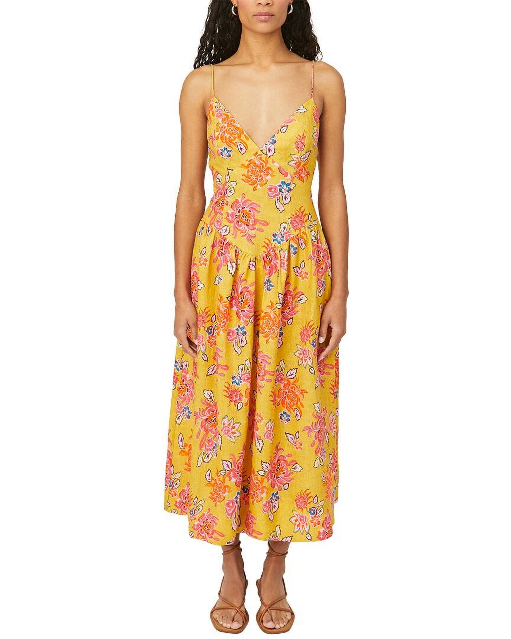 RHODE womens Sophie Linen Midi Dress, 8 - Walmart.com