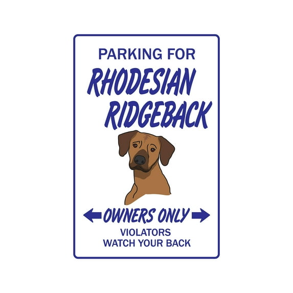 RHODESIAN RIDGEBACK Aluminum Sign dog pet Aluminum Signs hound vet groomer | Indoor/Outdoor | 18" Tall