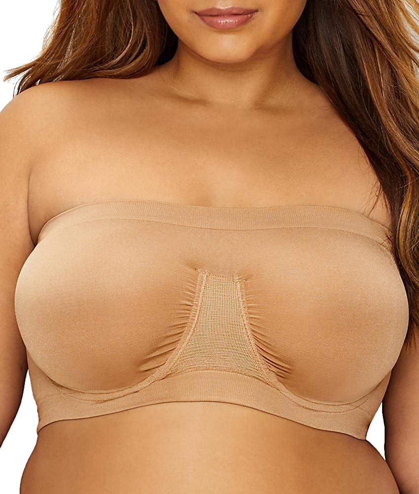 RHONDA SHEAR Nude Ahh Angel Seamless Bandeau Bra, US X-Small, NWOT