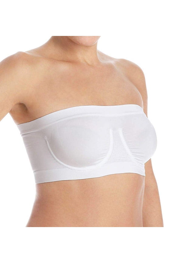 White Ahh Angel Seamless Bandeau Bra, US Small, NWOT