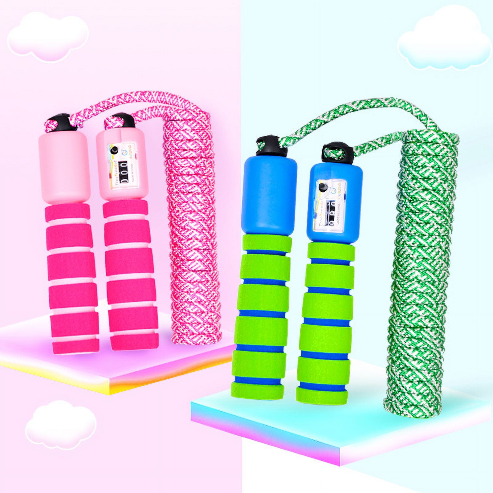 RHOO Xiao Counts Rope Skipping for Children Test Cotton Rope Rubber