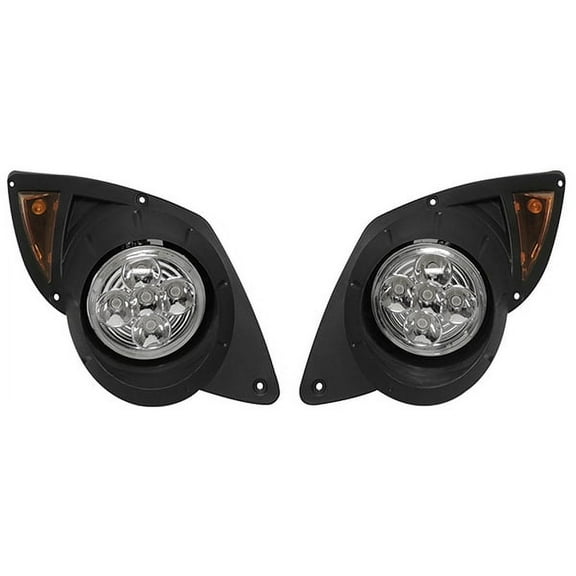 RHOX Golf Cart Yamaha Drive LED Factory Style Headlights w/ Bezels (Fits: 07-16)