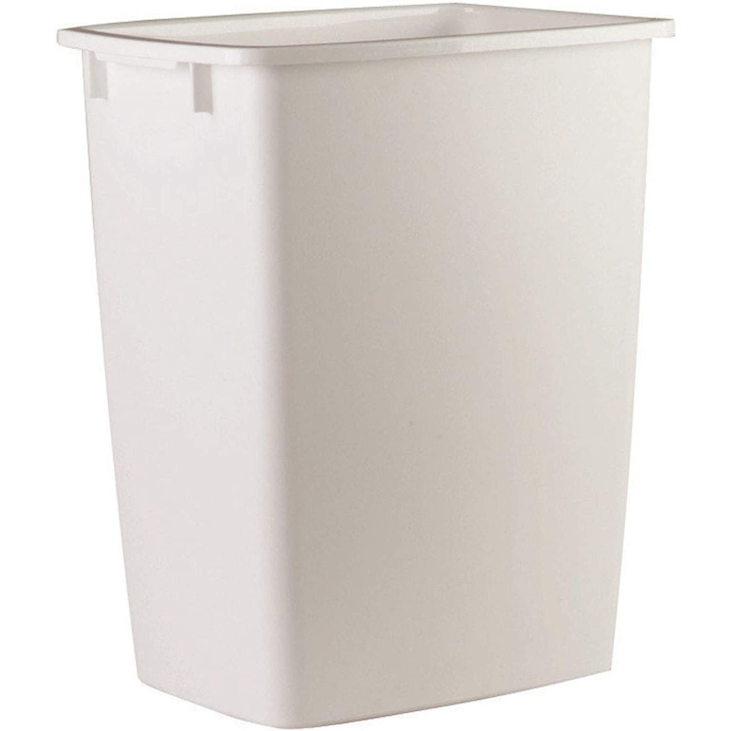 RHP2806TPWHI OpenTop Wastebasket, Rectangular, Plastic, 9 gal, White