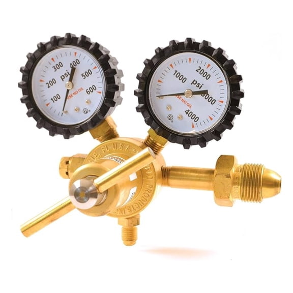 RHP400 Nitrogen Regulator with 0-400 PSI Delivery Pressure, CGA580 Inlet Connection and 1/4-Inch Male Flare Outlet Connection