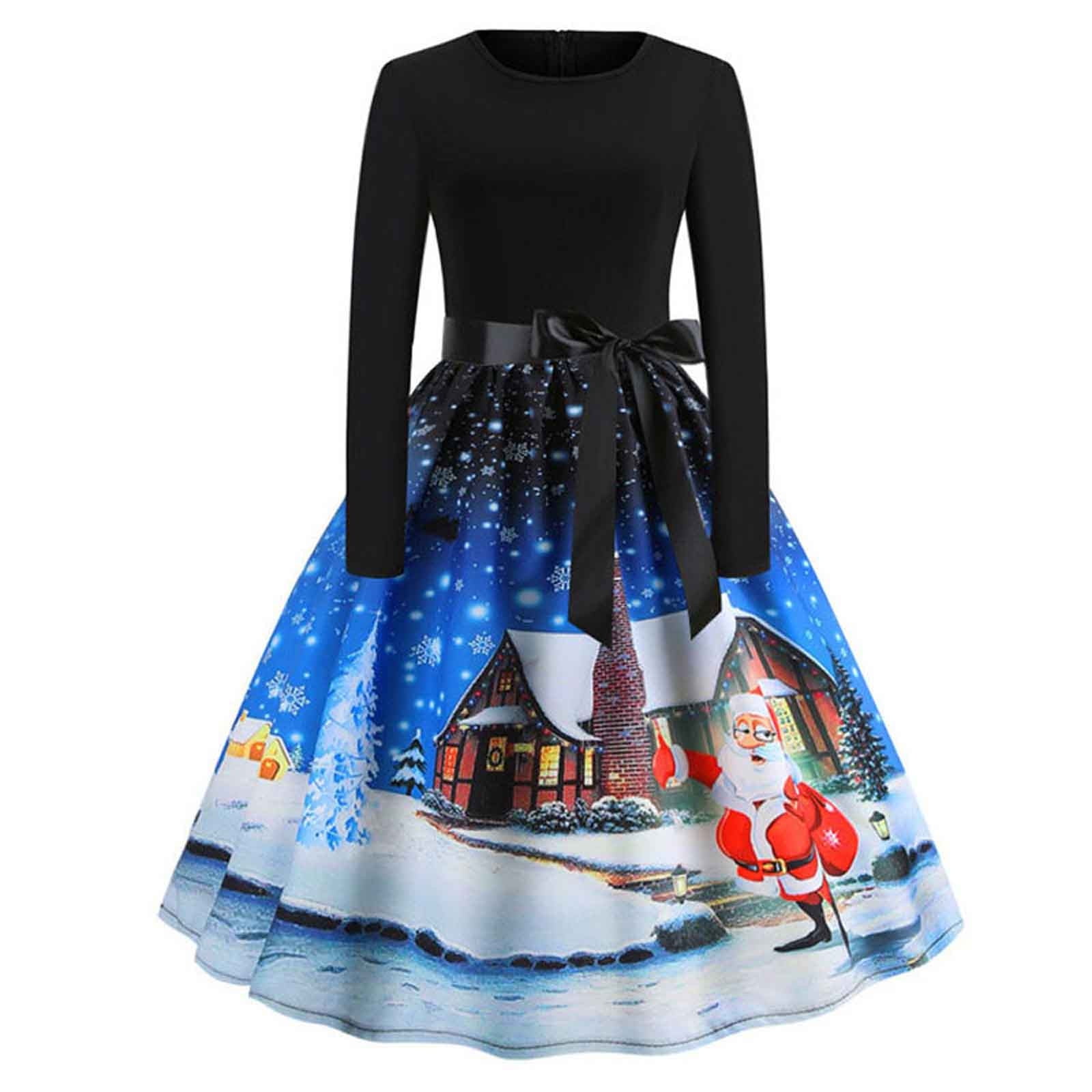 elegant christmas dresses for over 50s Green 1950s Christmas Snowflake Off-Shoulder Dress