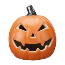 RHWHOGLL Pumpkin LED Lights,Orange Pumpkin Lights LED Battery Operated Decor, Jack-O-Lantern,Outdoor Pumpkin Creative Lantern ,Front Door Decor Angry