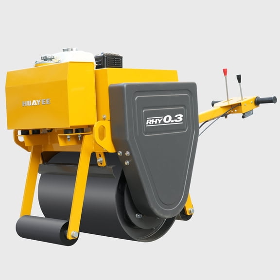 RHY0.3 Road Rooller, Walk-Behind Vibratory Road Roller, 5.5hp HON DA Gas Soil Compactor | 325kg Single Drum Walk-Behind Smooth Roller with 15KN Exciting Force