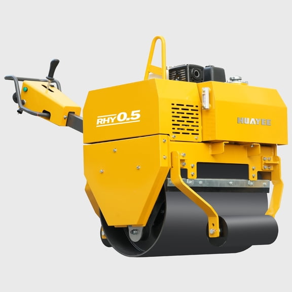 RHY0.5 Road Roller, Walk-Behind Single Drum Vibratory Road Roller, 9hp HON DA Compactor | 550kg Walk-Behind Small Front Wheel Smooth Roller with 20KN Compaction Force