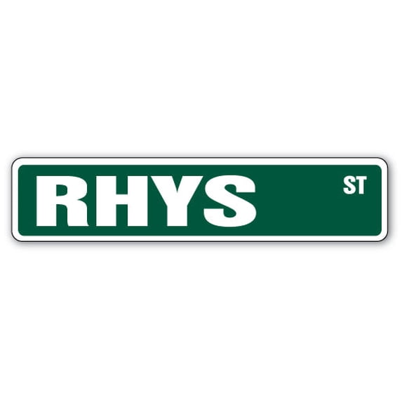 RHYS Street Sign Childrens Name Room Sign | Indoor/Outdoor | 36" Wide