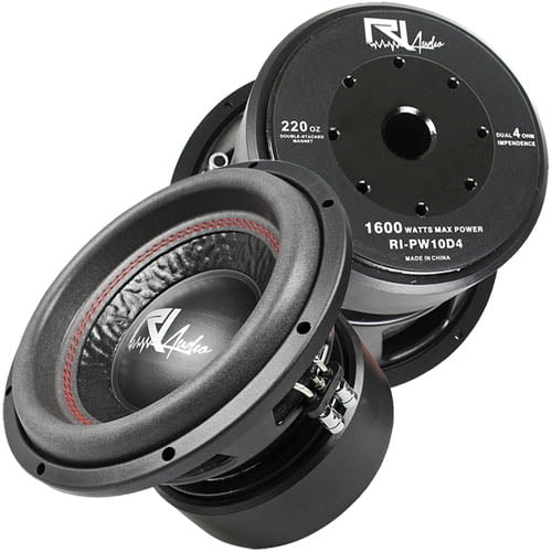 RI Audio 10" Subwoofer 1600 Watts Max Dual 4 Ohm Energy Series RI-EW10D4 2 Pack