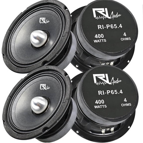 RI Audio 6.5" Midrange Speakers 400W Peak Power 200W RMS 4 Ohm RI-P65.4 4 Pack