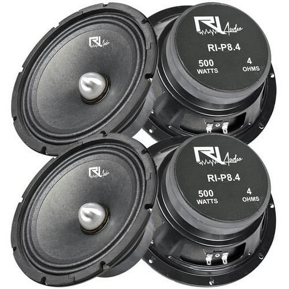 RI Audio 8" Midrange Speakers 500 Watts Peak 250 Watts RMS 4 Ohm RI-P8.4 4 Pack