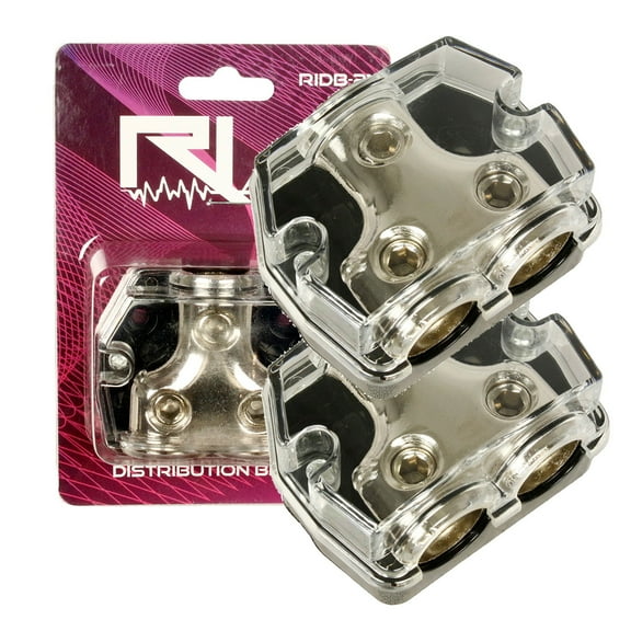 RI Audio Distribution Block 0 Gauge In Two 0/4 Gauge Out Car Audio Power/Ground