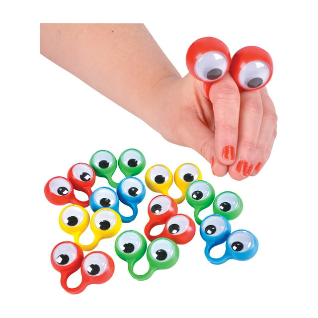 RI Novelty Dozen Set Finger Eye Puppets Party Favor Puppet Show Toys Accessory