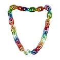 thumbnail image 1 of Giant Big Chain Rapper Rainbow Necklace Costume Accessory, 1 of 2