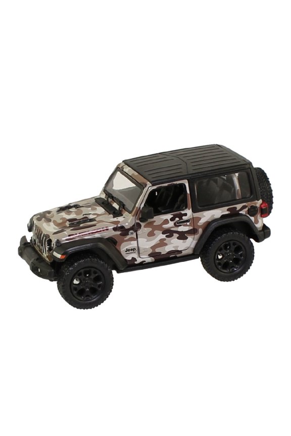 RI Novelty - Pull Back Die-Cast Metal Vehicle - 2018 JEEP WRANGLER (Tan Camo)(5 inch) 1:34 Scale