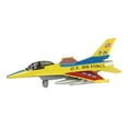 thumbnail image 1 of RI Novelty - Pull Back Die-Cast Metal Vehicle - F-16 FIGHTER JET (Yellow/Red)(7 inch), 1 of 1