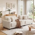 thumbnail image 1 of RIAFUN 111.8" Modular Sectional Sofa, 4-Seat Oversized Corduroy Couch with Storage Box, USB/Type-C Port & 2 Cup Holders for Living Room, Beige, 1 of 5
