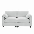 thumbnail image 1 of RIAFUN Loveseat Sofa, Modern 2 Seater Corduroy Sofa Couch for Living Room Bedroom Reading Room Office, Gray, 1 of 6