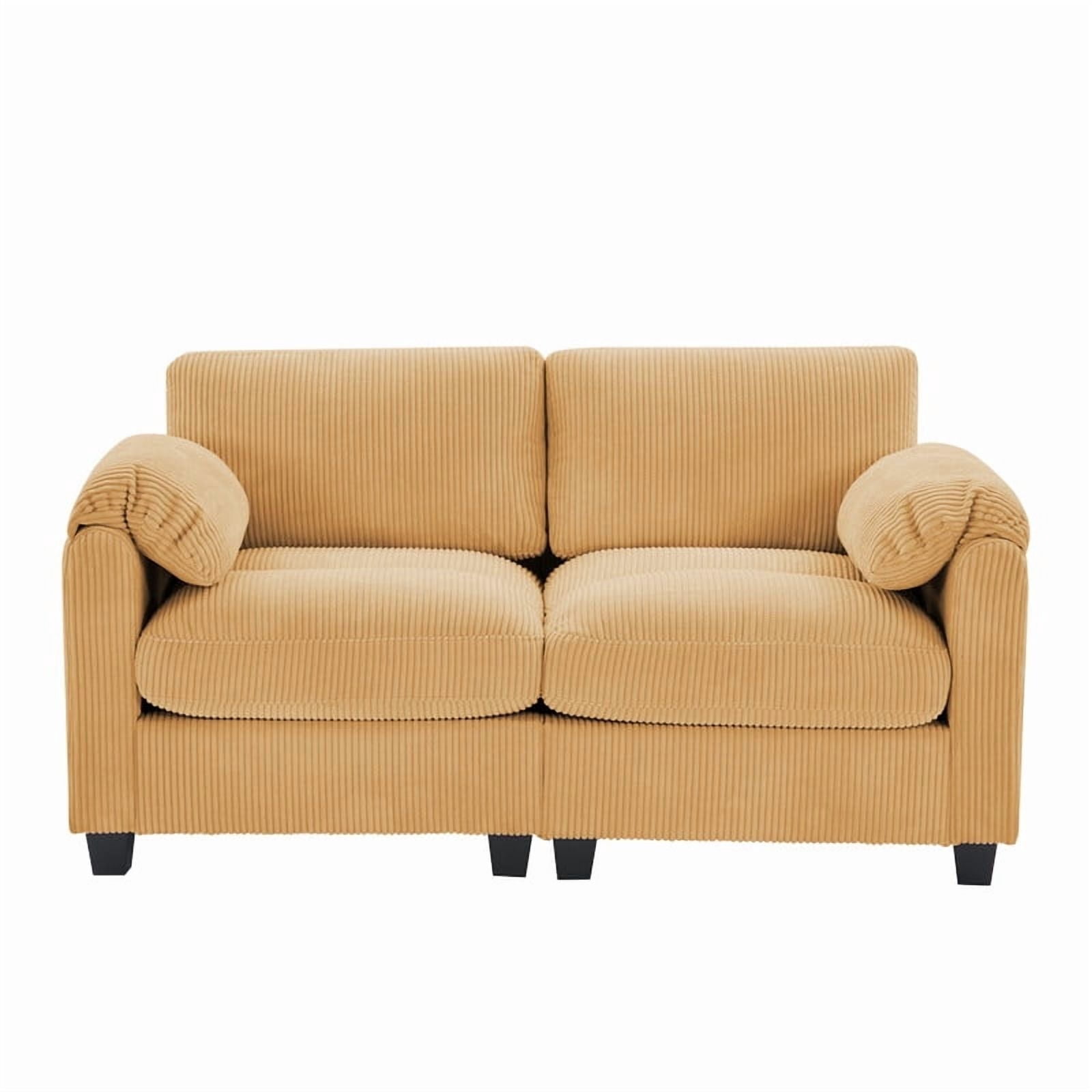 RIAFUN Loveseat Sofa, Modern 2 Seater Corduroy Sofa Couch for Living ...