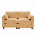 thumbnail image 1 of RIAFUN Loveseat Sofa, Modern 2 Seater Corduroy Sofa Couch for Living Room Bedroom Reading Room Office, Yellow, 1 of 6