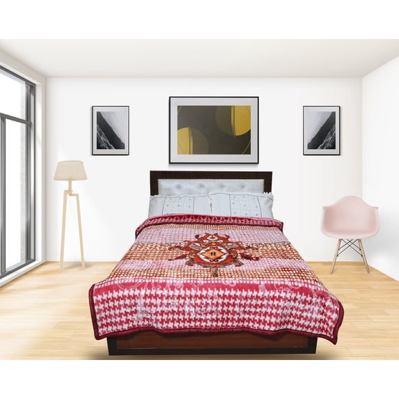 RIAN Blanket 2.5kg All-Weather Floral Printed Reversible Single Bed AC Blanket Light Weight Blanket