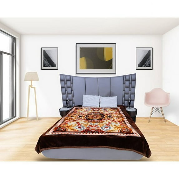 RIAN Super Soft 6.5 lb Floral Design Blanket For Double Bed (Multi Color)