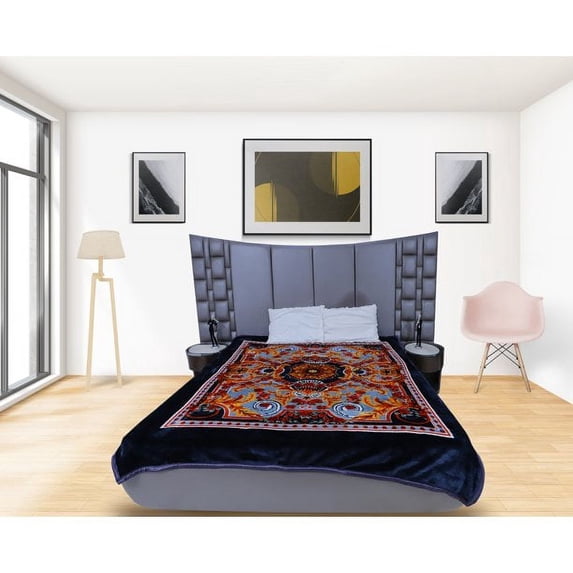 RIAN Super Soft 6.5 lb Floral Design Blanket For Double Bed (Multi Color)
