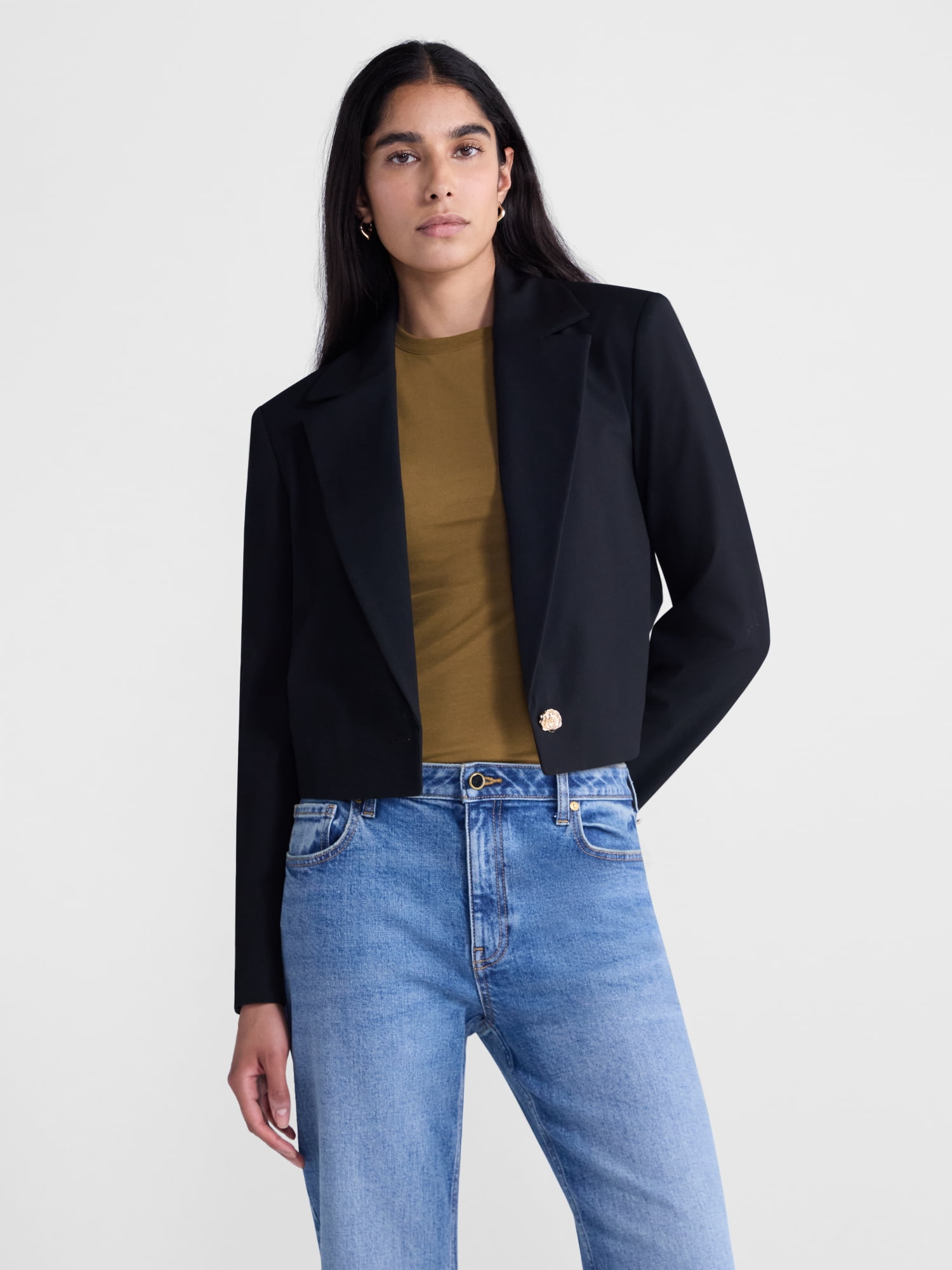 Scoop Women's and Women's Plus Ribbed Back Blazer, Sizes XS-4X