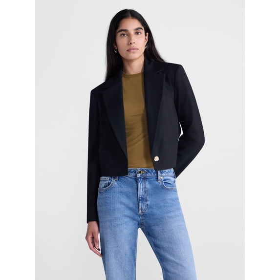 Scoop Women's and Women's Plus Ribbed Back Blazer, Sizes XS-4X